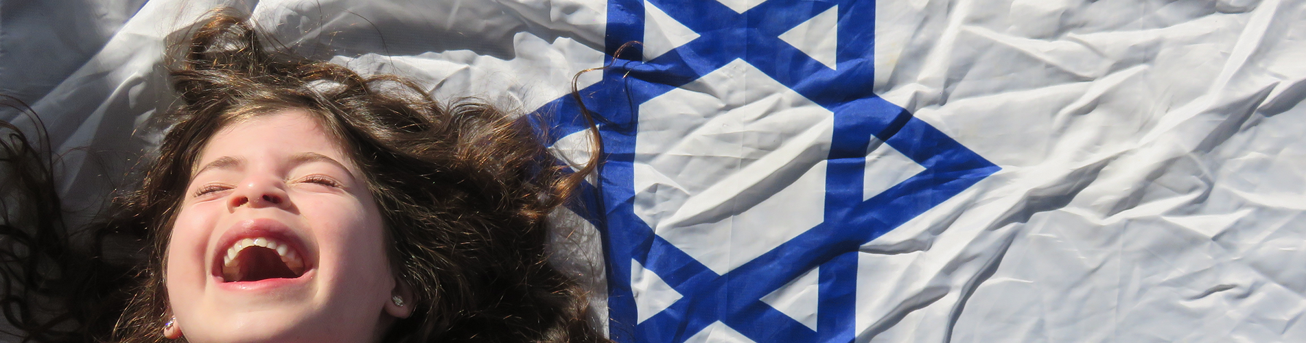 girl with an Israeli flag